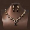 Vintage Black Sparkly Bridal Necklace & Earring Set for Weddings & Parties