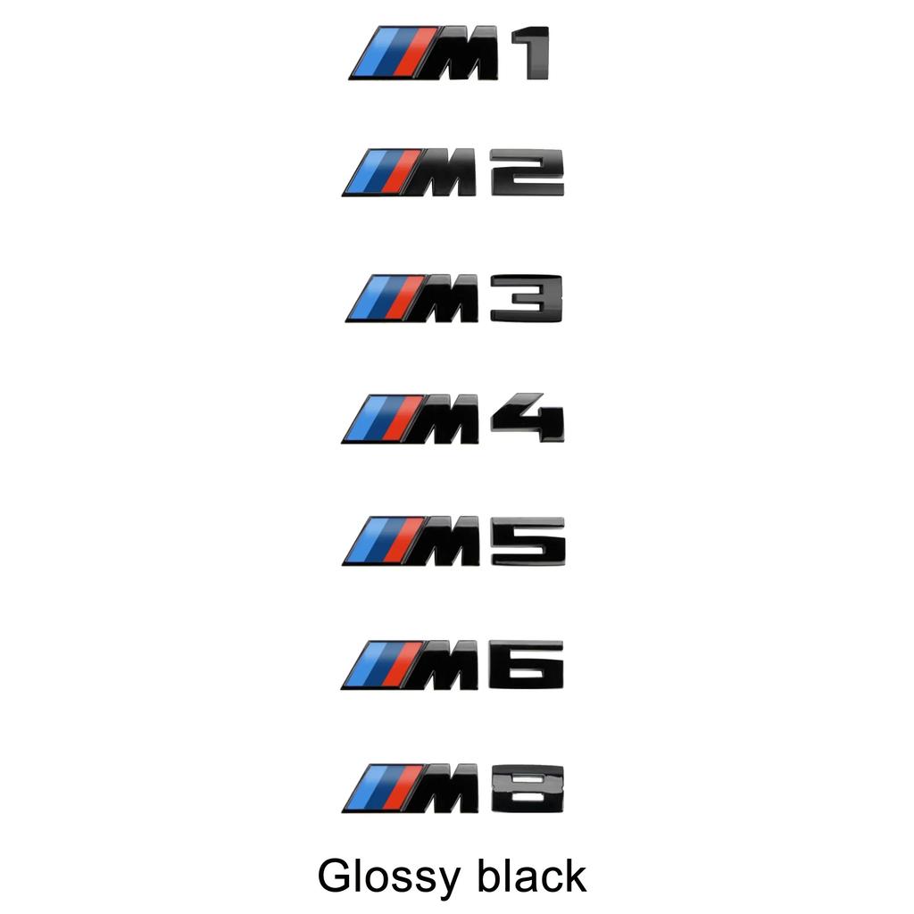 HBSW4 3D ABS Car Trunk Lid Sticker BMW M Emblem for M1 M2 M3 M4 M5 M6 M7 M8 E46 E36 E34 F10 E90 F30 E60 E53 E30 E92 E Series
