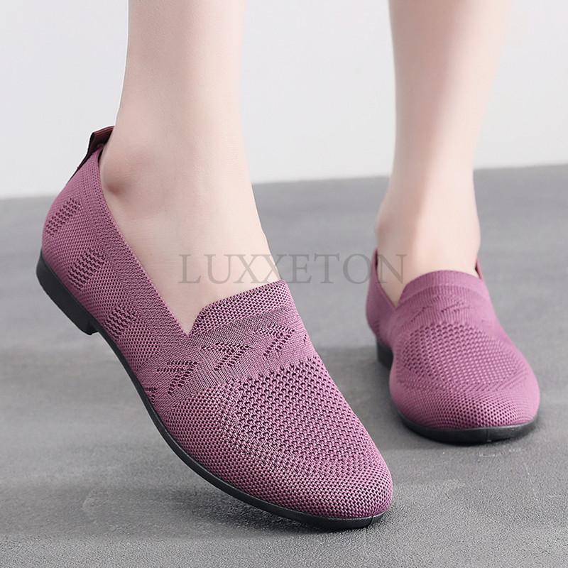 Сетчатые дышащие кроссовки женские легкие повседневные туфли на плоской подошве женские мокасины носки обувь с открытым носком женские летние