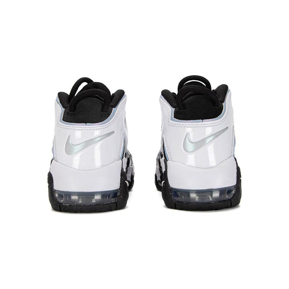 Nike Кроссовки для баскетбола детские Nike Air More Uptempo с амортизацией, средняя высота, черные с белым, для детей 3-7 лет, DQ6201-001