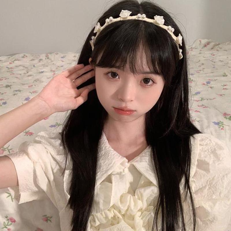 Дамская повязка на голову с розовым жемчугом, аксессуары для волос, головной убор, винтажные металлические повязки для волос