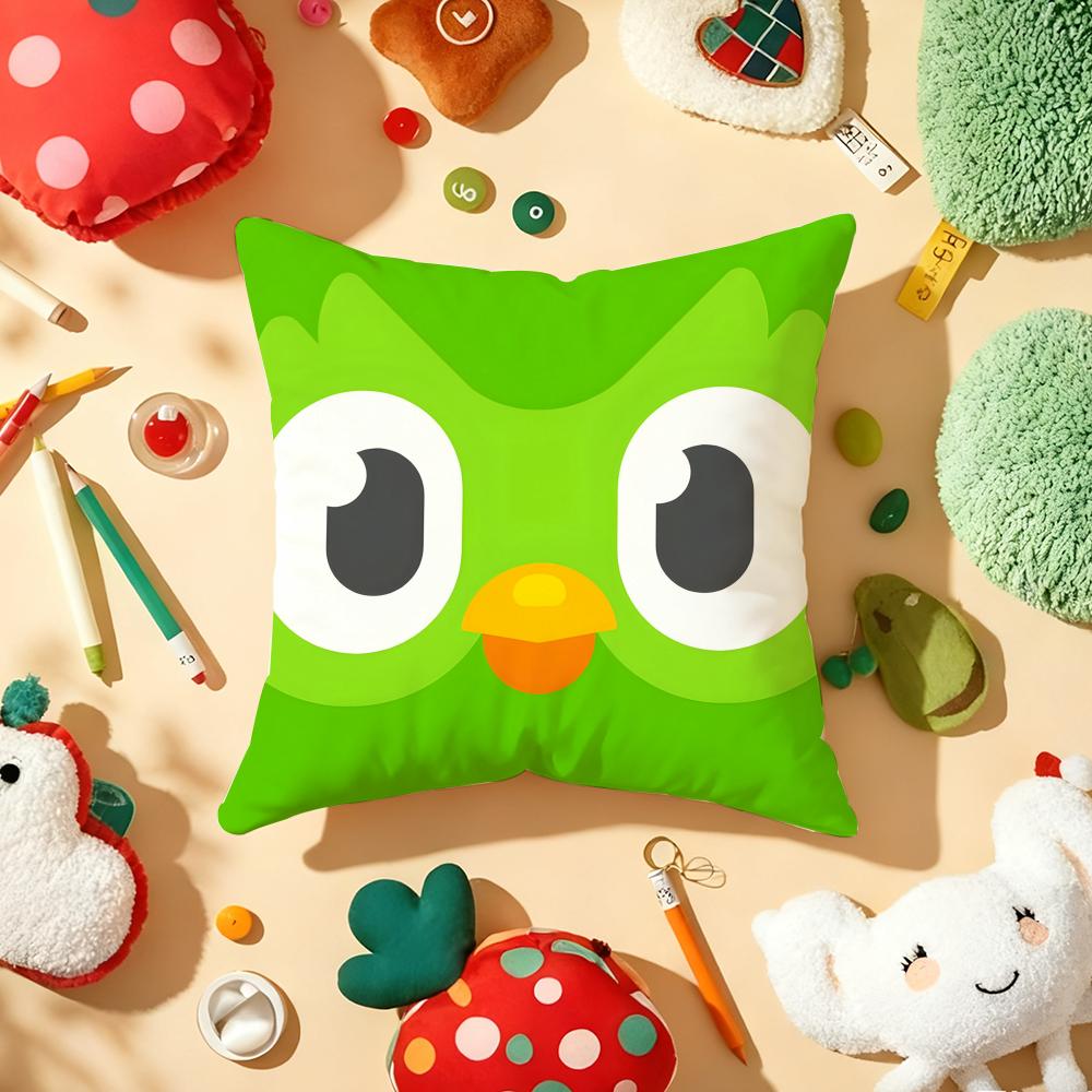 D-Duolingo Сова D-Duo Наволочка Плюшевая Ткань Мягкая Двусторонняя Печать Диван Теплый Зимний Домашний Подарок Наволочка