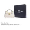 COACH Eliza Cow Leather Shoulder Bag, Crossbody Bag, Handbag Large Women's Chalk White CP006-IMCHK