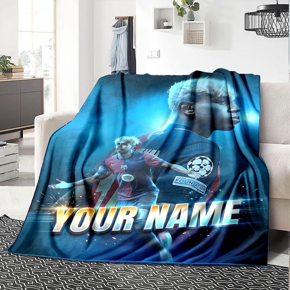 1pc Personalized Name Yamal Blanket, Gift, for Men and Women, Soft Blanket, Good for Sofa Bed Couch Travel, Lightweight Flannel Blanket