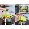 2pcs Spill Stopper Lid Cover  Boil Over Safeguard  Silicone Spill Stopper Pot Lid Splatter Guard Screens   Multi-Function Kitchen Cooking Tool Green