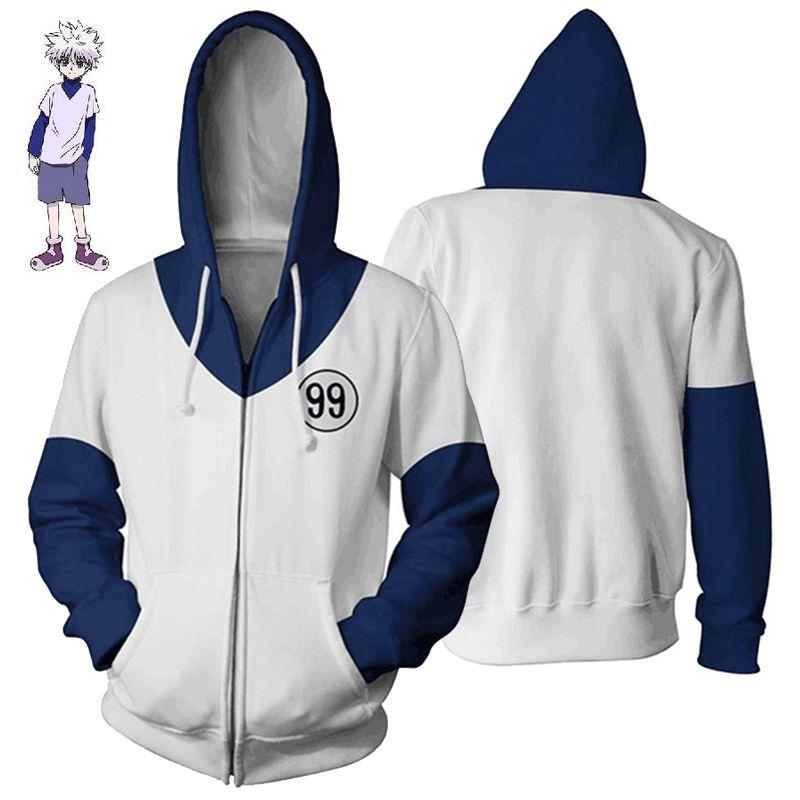 Теплая и уютная куртка на молнии Hunter Hunter Hisoka Killua, костюм для косплея, худи