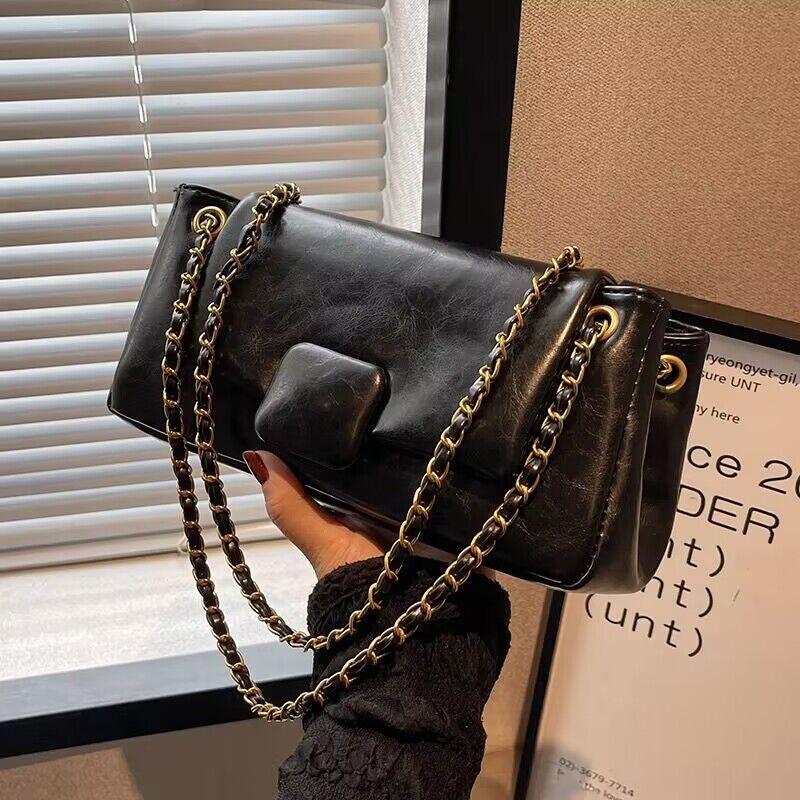 Дизайнерская сумка через плечо для женщин Весна/Лето Ретро Роскошная модная сумка на цепочке через плечо