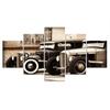5Pcs Old Vintage Car Cars Decor Canvas Picture Wall Art Paintings HD Print No Framed Modern 5 Pieces Home Decor 5 Panel