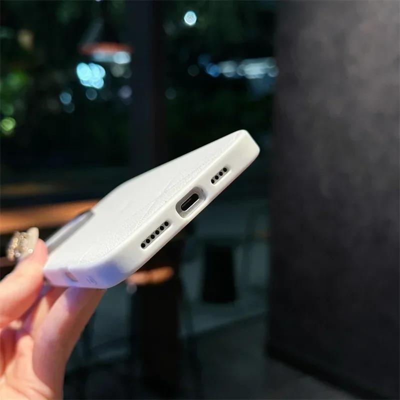 Роскошный клетчатый кожаный мягкий жесткий чехол для телефона iPhone 16 15 14 Pro Max защитный бампер от падений