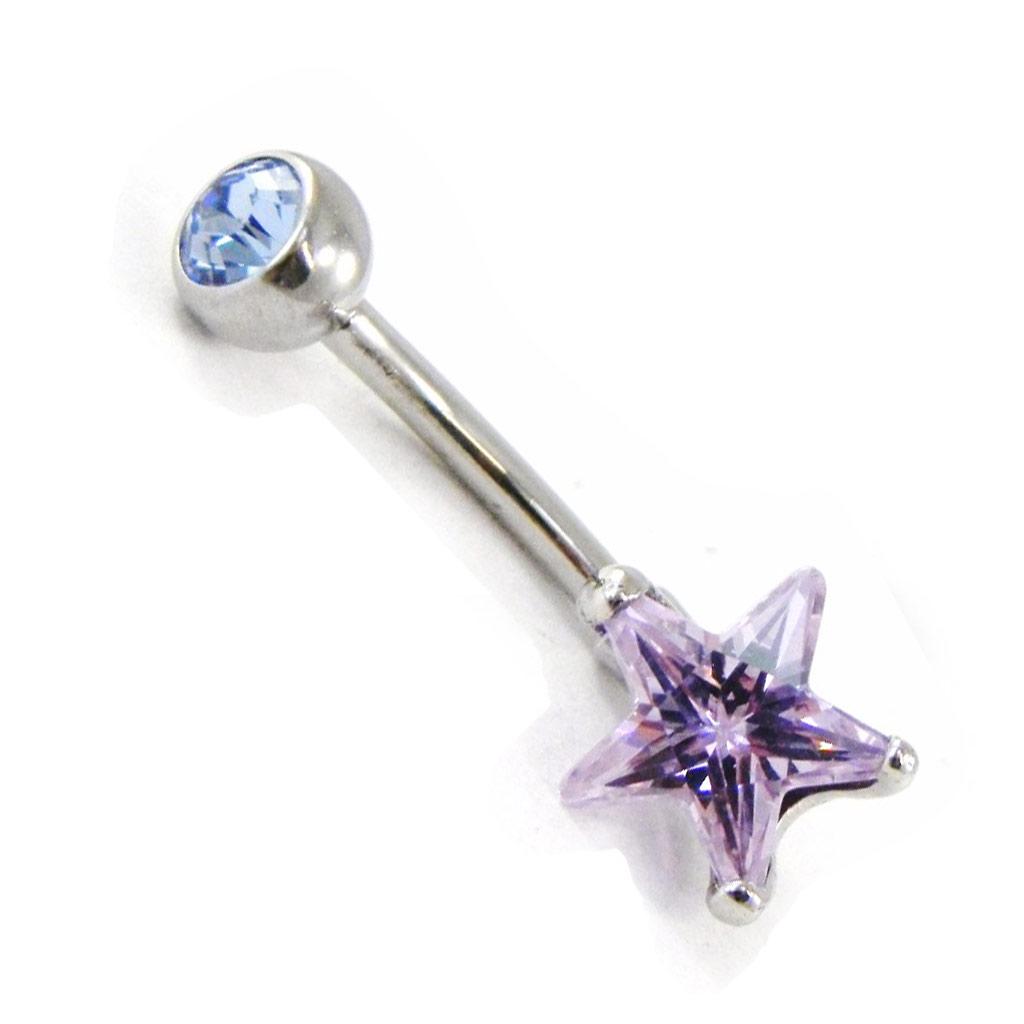 Les Trésors De Lily [H9417] — Пирсинг «Звезда» лавандового цвета.