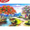 5D Diy Diamond Painting House Full Round Embroidery Landscape Arrival Mosaic Home Decoration