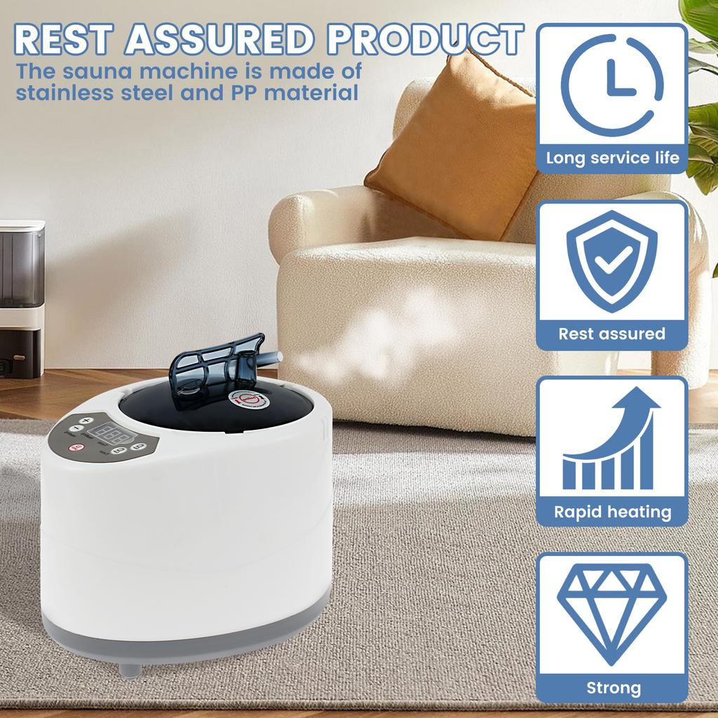 3 л Парогенератор для сауны Фумигационная машина Большой емкости Портативный для сауны Спа Палатка Терапия для тела 1000 Вт Вилка США