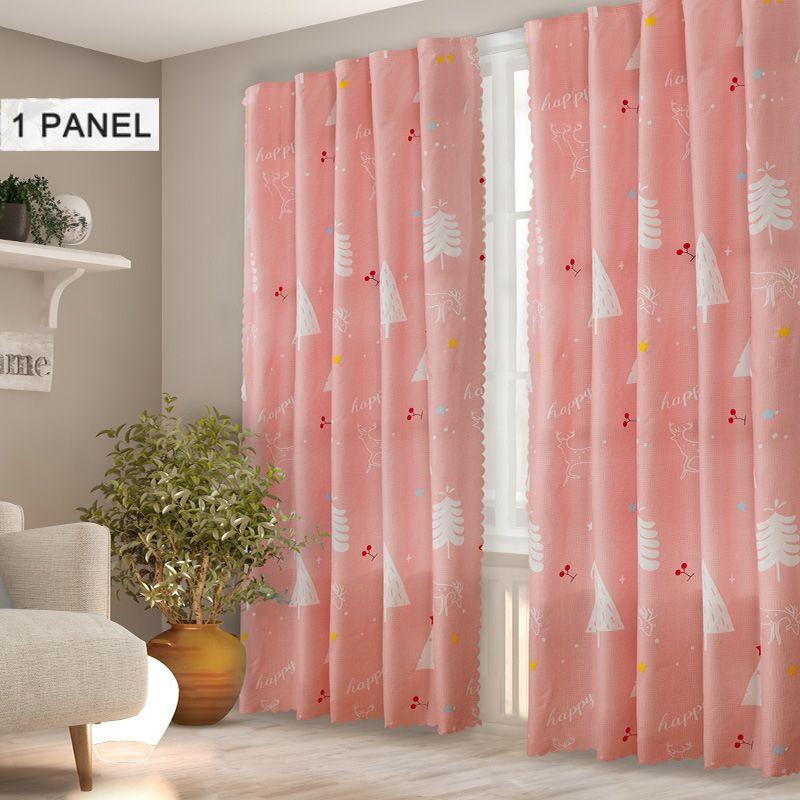 Современная светонепроницаемая штора с нордическим дизайном и простыми крючками