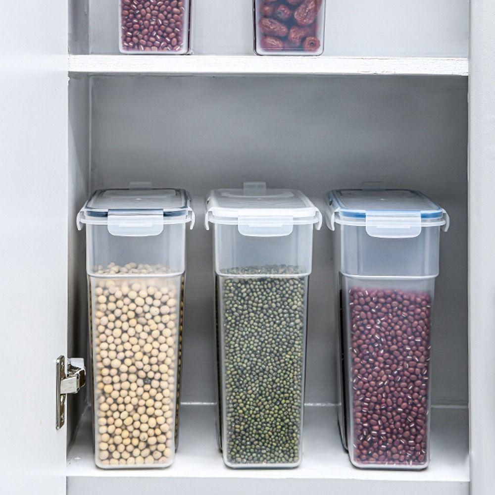 Transparent Cereal Storage Container Sealed Food Storage Box Practical Grain Storage Tank Sugar