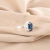 Овальный Лондонский голубой топаз Драгоценный камень Серебро 925 пробы Кольцо обещания для помолвки Полное кольцо вечности RR-28-6