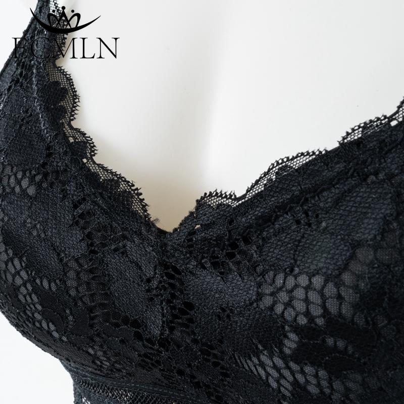 ECMLN Женская мода, кружевные прозрачные комплекты нижнего белья, бюстгальтеры, топы и шорты, тонкие бюстгальтеры, трусики со средней талией, соблазнительные комплекты бикини, нижнее белье, пижамы