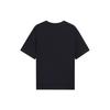 Li-Ning Sports Basketball Series Letter Print Solid Color Crew Neck Pullover Short Sleeve T-Shirt Men Tops Blue Black AHSS739-2
