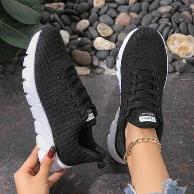 Женские легкие нескользящие кроссовки, удобные кроссовки для бега на шнуровке с эластичной мягкой подошвой