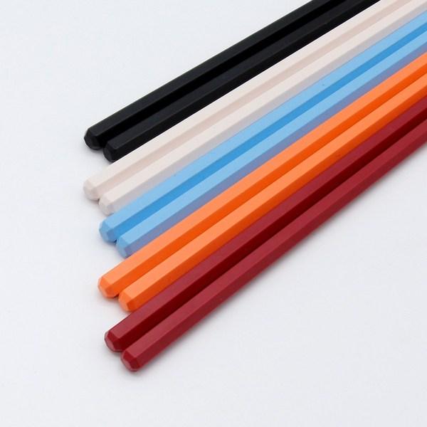 Kitchen King PBT Pastel Antibacterial Chopsticks, Black, 10 Pieces, Korean Popular Tableware