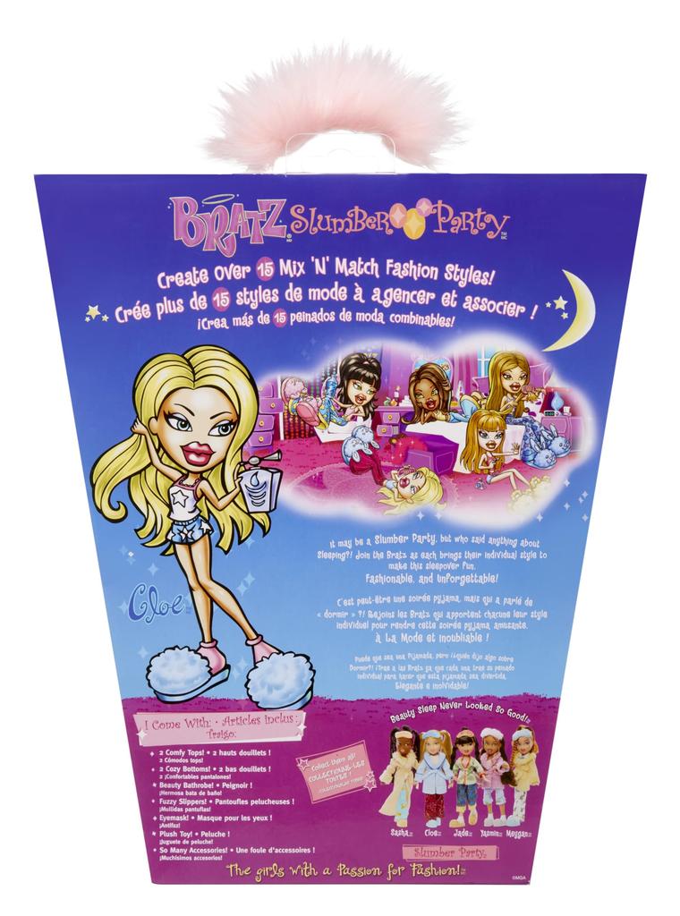 Bratz Кукла Клоя для пижамной вечеринки с 2 наборами плюшевых животных и аксессуаров, подходит для детей и коллекционеров - - Пижама, -