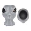 Alien Flower Pot Head Planter Pot Cute Resin Succulent Planter Ornament with Big Eyes Large Opening