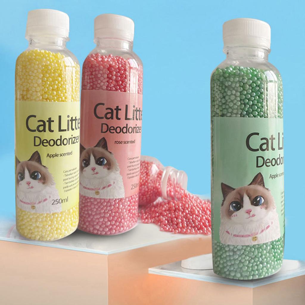 8oz Litter Box Odor Eliminator Deodorizer Beads for Pet Cats Safety Active Carbon Refresh Deodorant for Odor Removing