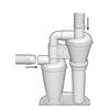 Double Filtration Cyclone Dust Collector 50mm/2'' DIY Turbocharged Woodworking Filter Industrial Separator Collector Canister