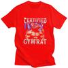Mens Certified Gym Rat Funny Meme T Shirts Round Neck Short Sleeve 100 Cotton TShirt Casual Loose Oversized Streetwear Clothes