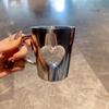 Кружка для кофе Bling Mug Rhinestone Heart с двойными стенками из нержавеющей стали, 300 мл, переносной дорожный стакан, чашка для чая с молоком, кружки для воды