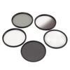 Camera Lens Filter Kit with CPL ND8 Filter 6 Points Star Filter Graduated Gray Filter Macro Filter Dust Proof Anti