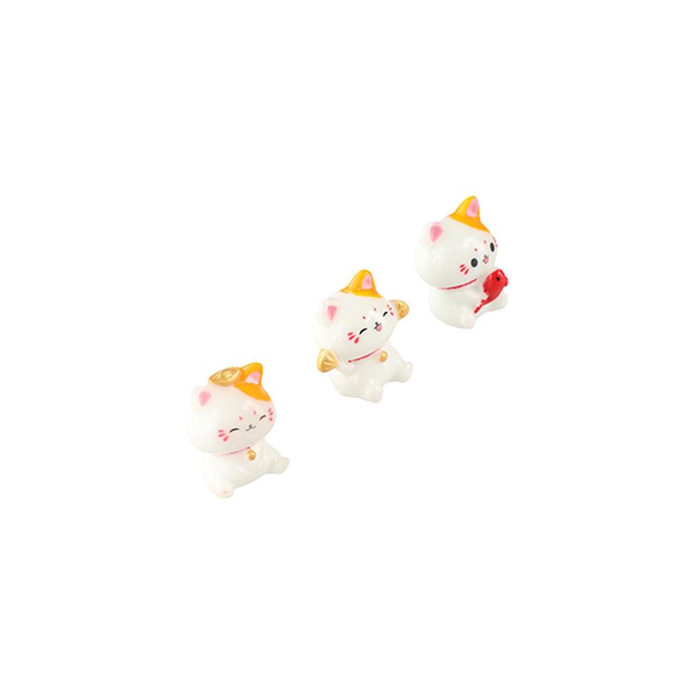 Cute Fortune Cat Figurines Mini Cat Micro Landscape Ornament DIY Lucky Cat Car Ornaments Gift
