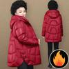 Зимняя пуховая хлопковая куртка пальто утолщенная теплая бабушкина одежда для снега парки