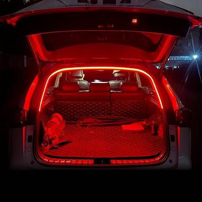 Светодиодная полоса света для багажника автомобиля DIY Силиконовая подсветка заднего ящика Водонепроницаемая Многофункциональная полоса заднего фонаря для седана, внедорожника, хэтчбека, пикапа