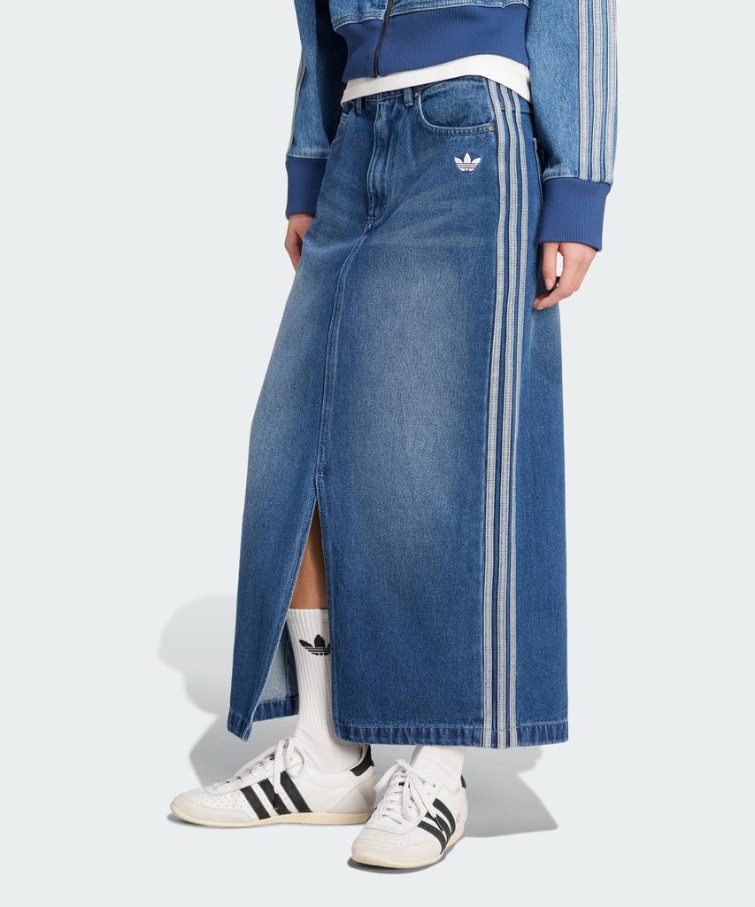 ADIDAS 3-Stripe Denim Long Skirt - Indigo Denim / Jw2658