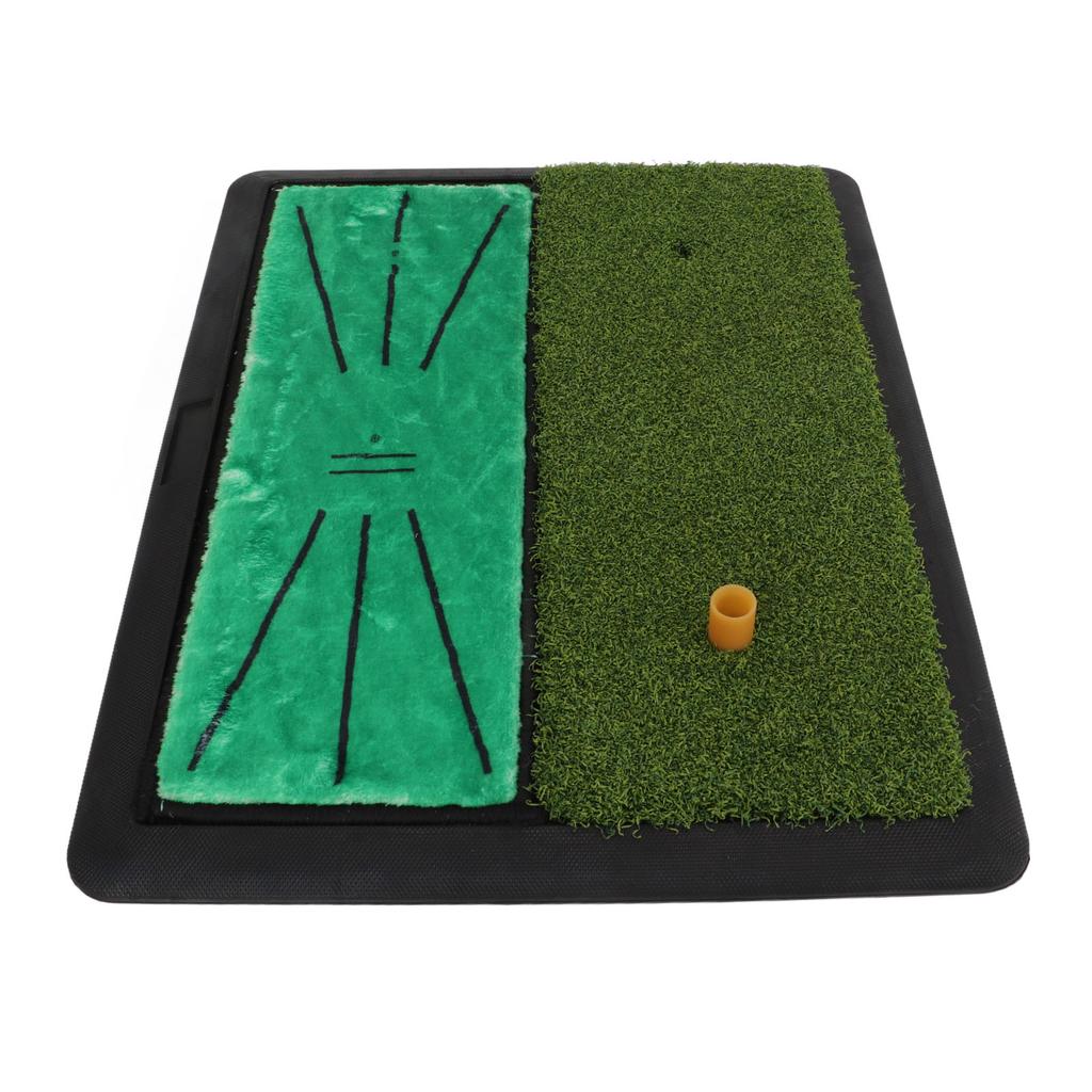 2 в 1 коврик для гольфа, противоскользящий, двойной, ударный коврик для гольфа, бархат, 10 мм, инженерная трава