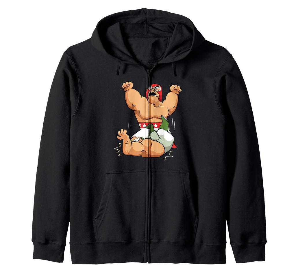 Cool Mexican Wrestling Luchador Libre Mask Funny Wrestler Zip Hoodie