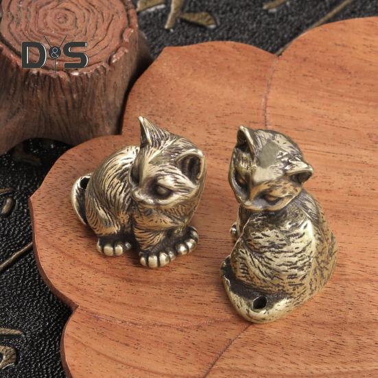 Латунная статуэтка кошки, маленькая статуэтка кошки, держатель для благовоний, настольный ретро-мини-кошачий орнамент для домашнего офиса, чайного столика, автомобиля