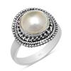 Кольцо ручной работы из стерлингового серебра 925 пробы с жемчугом круглой формы 10X10 мм для женщин и девочек