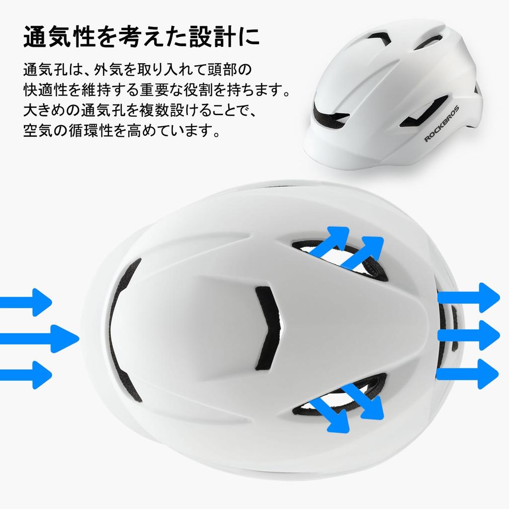 Велосипедный шлем ROCKBROS для шоссейных велосипедов, рекомендованный для головы дюймов, велосипедный шлем для города и урбана, регулируемый, для старшеклассников и взрослых, для велосипедов,
