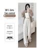 2024 Women's High-Waist Wide Leg Pants: Bow Detail, Soft Glutinous Fabric, Slimming, Casual, Petite Fit for Spring & Autumn