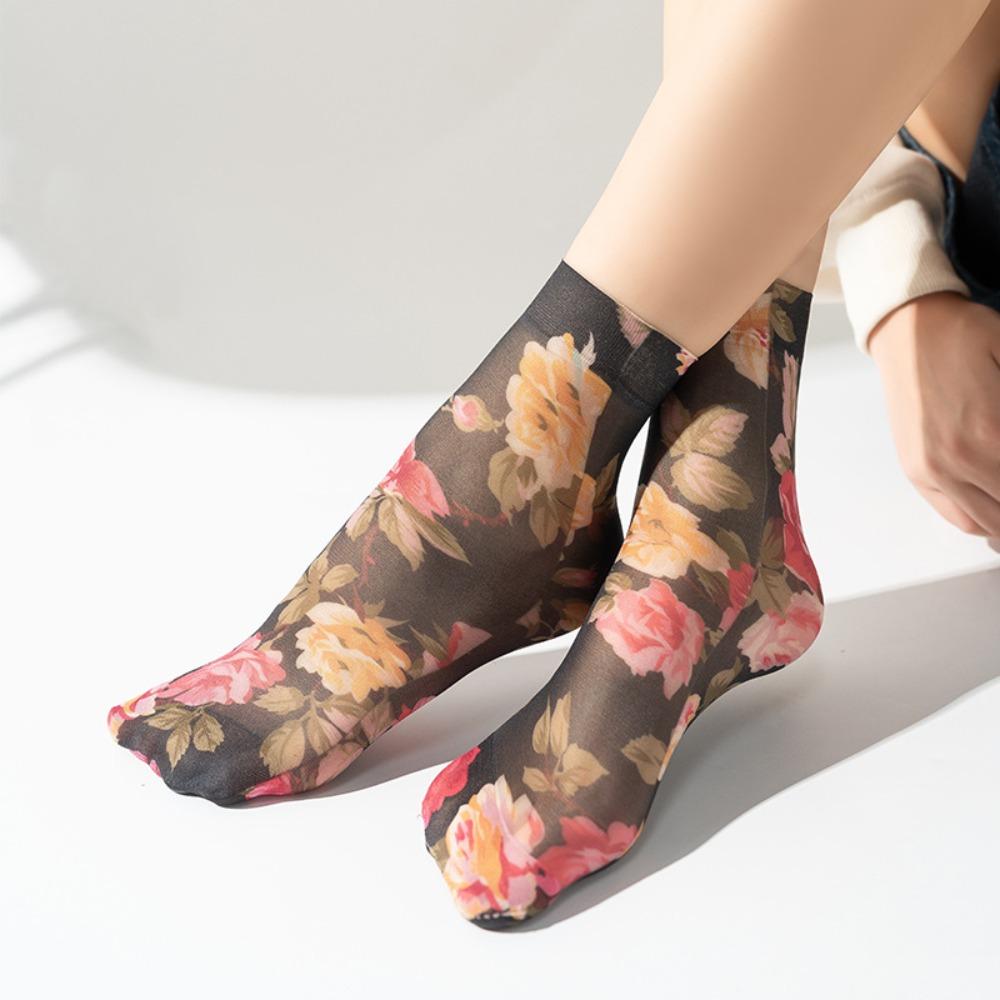 Soft Chic Leopard Print Mesh Socks Durable Women Socks New Short Socks Christmas Gifts