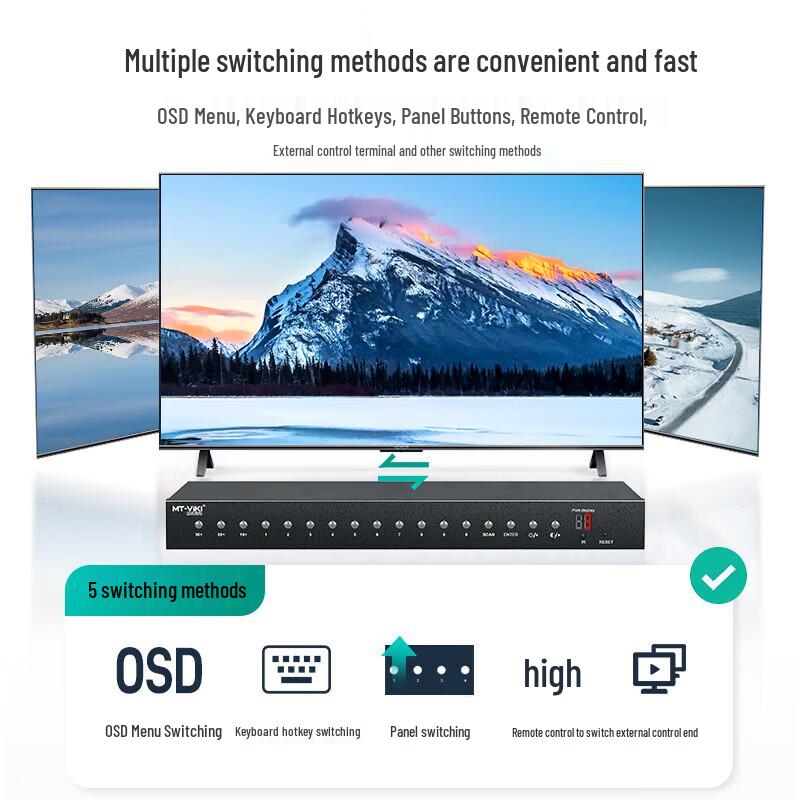 MT-viki 8-портовый KVM-переключатель VGA на Cat5