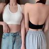 Модный сексуальный бюстгальтер с открытой спиной и бретельками для женщин, спортивный бюстгальтер без косточек, топ, подтяжки, однотонные укороченные топы, жилет, нижнее белье