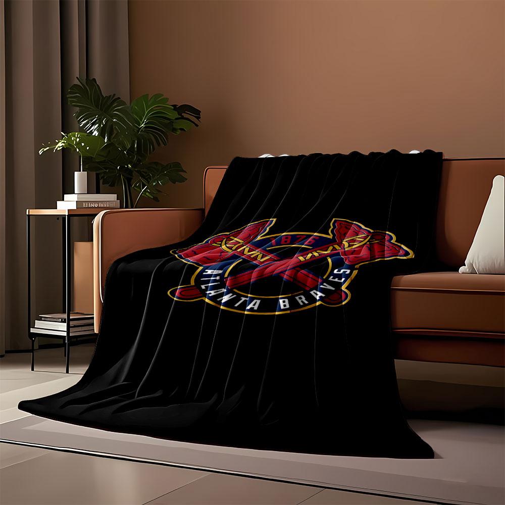 Atlanta Braves Logo Blanket print blanket soft and cozy perfect for the living room bed sofa or a nap,gift