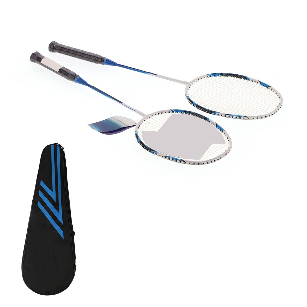 SG8048 2 Player Badminton Racquets Set Adults Teenagers Lightweight Carbon Fiber Rackets