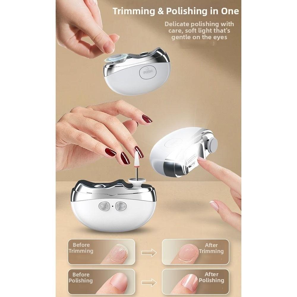 Portable Automatic Nail Trimmer Rechargeable Nail Grinder Nail Polisher Kids