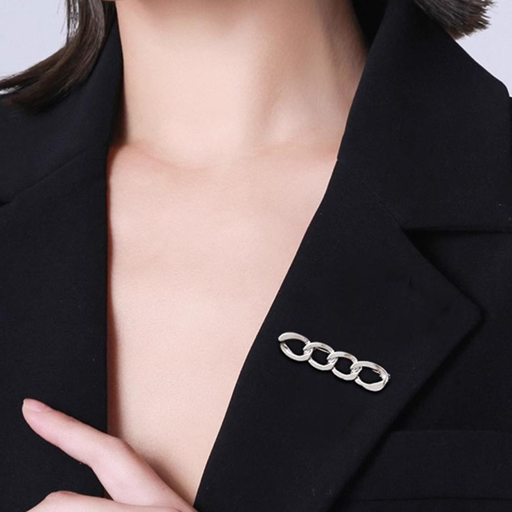 Pants Wasit Tightening Button DIY Alloy Buckle Women Chain Brooch Lapel Charm Pin Clothes Clip Badge Dress Decoration Pin