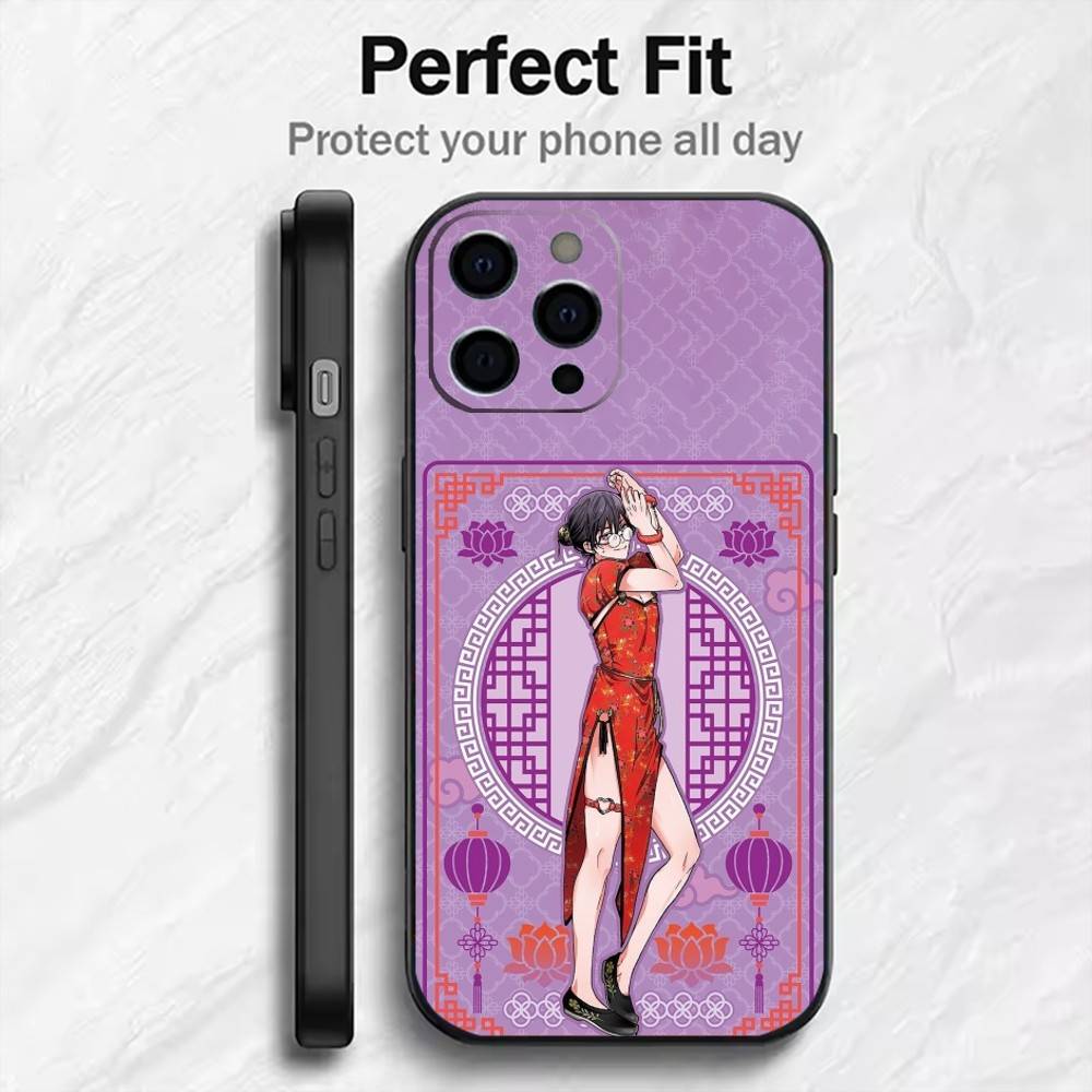 YBC Y-Yarichin-B-Club Чехол для телефона для iPhone 17, 16, 15, 14, 13, 12 Plus, Max Мягкий силиконовый черный чехол