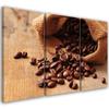 Печать на холсте из трех частей Кофе в зернах