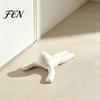 No Drill Door Stopper 2Pcs Funny Little Guy Stopper, 3D Printed Decorative Floor Doorstop Stop, Novelty Human Shaped Wedge, Fun Home Decor Flexible
